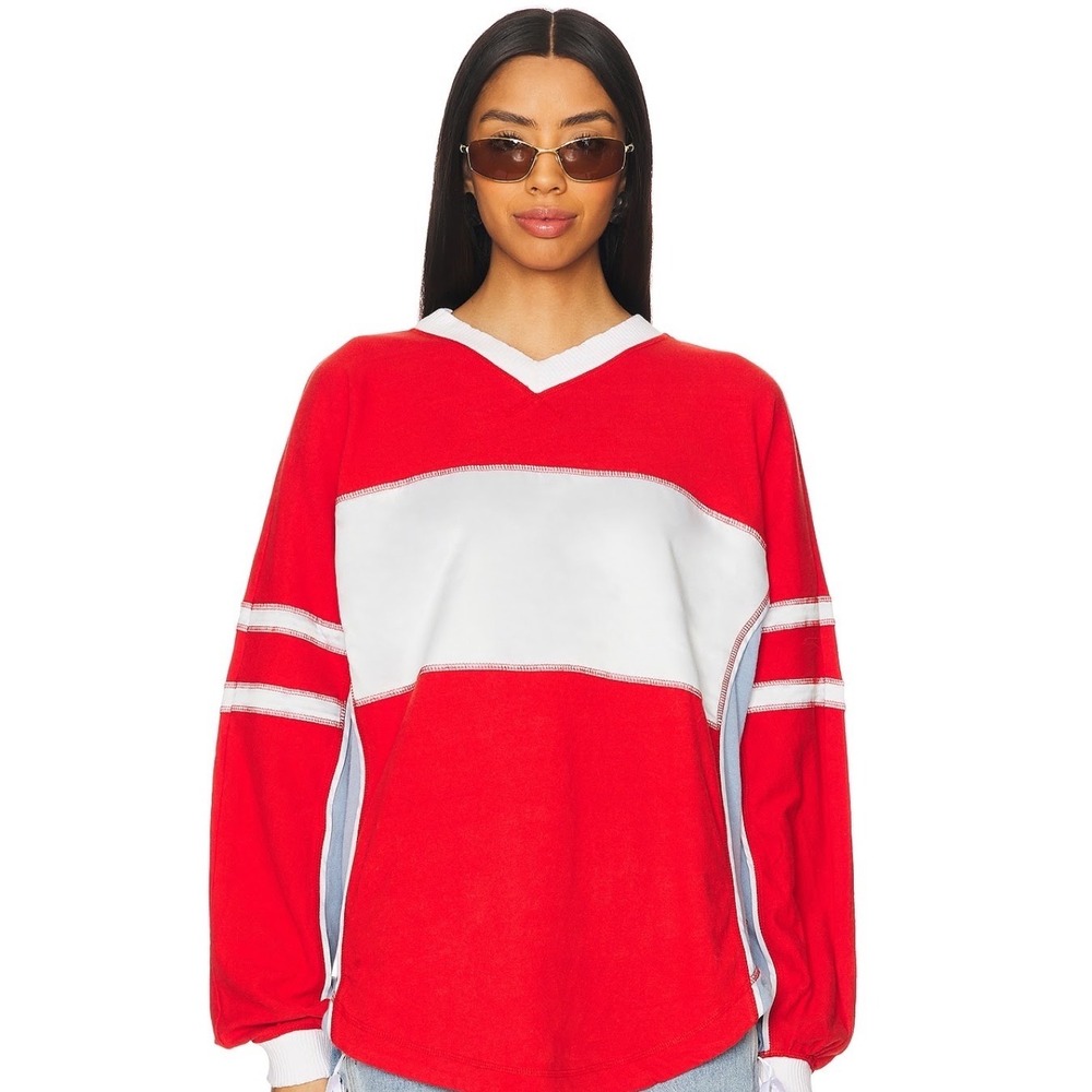 NEW Free People | FP Movement Rugby-Ready Layer in Winterberry Combo Sz Small - Picture 5 of 10